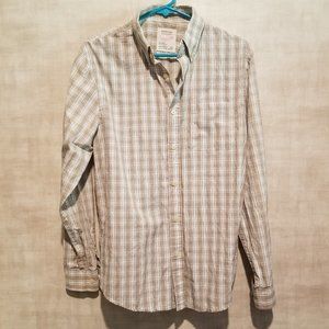 PLAIDS MENS BUTTON FRONT LONG SLEEVE SHIRT